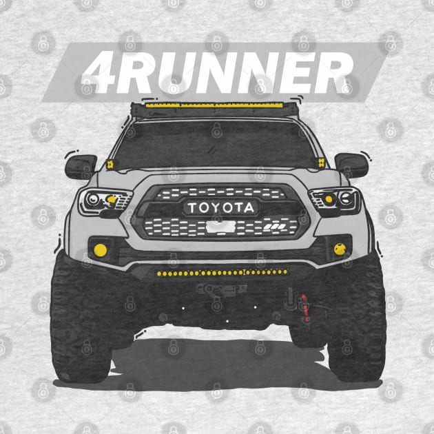 4Runner Toyota Front View - Grey by 4x4 Sketch